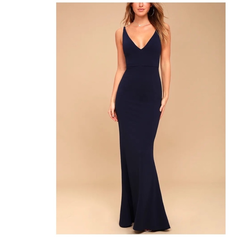 Lulu's | Navy Blue Maxi Dress